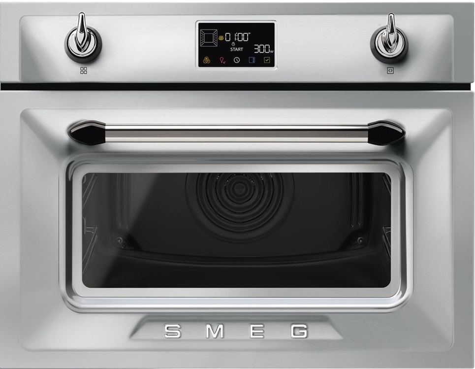 Встраиваемый духовой шкаф с СВЧ SMEG SO4902M1X
